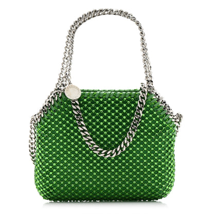 Stella McCartney Mesh Crystal Mini Falabella Crossbody Bag Green 1 of 11