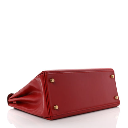 Hermes Box Kelly Retourne 28 Rouge Vif 3 of 9