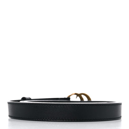 Gucci Calfskin Pearl Double G 20mm Belt 95 38 Black Cream 2 of 7