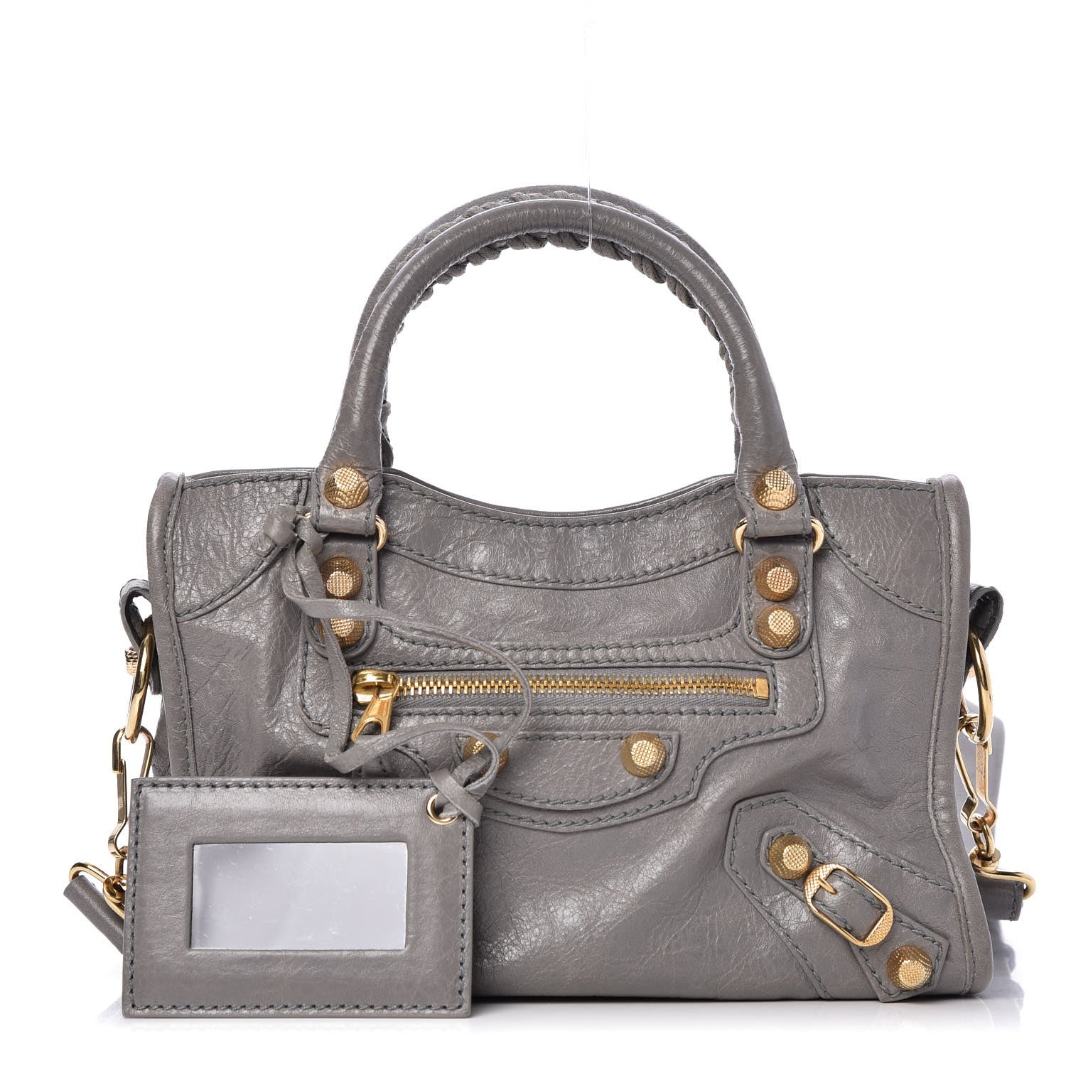 Balenciaga Agneau Giant 12 Gold Hardware Mini City Gris Pyrite 1 of 7