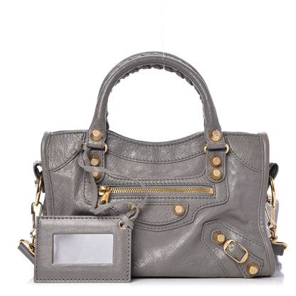 Balenciaga Agneau Giant 12 Gold Hardware Mini City Gris Pyrite 1 of 7