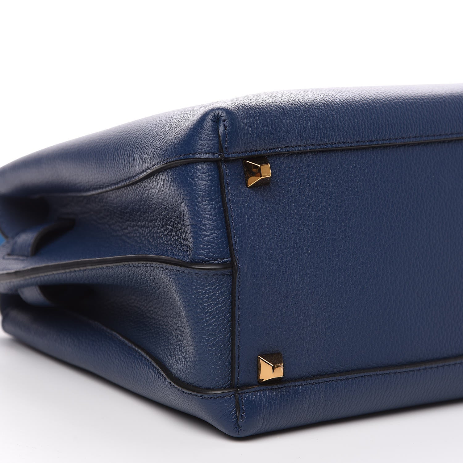 MCM Grained Calfskin Medium Milla Tote Navy 7 of 8