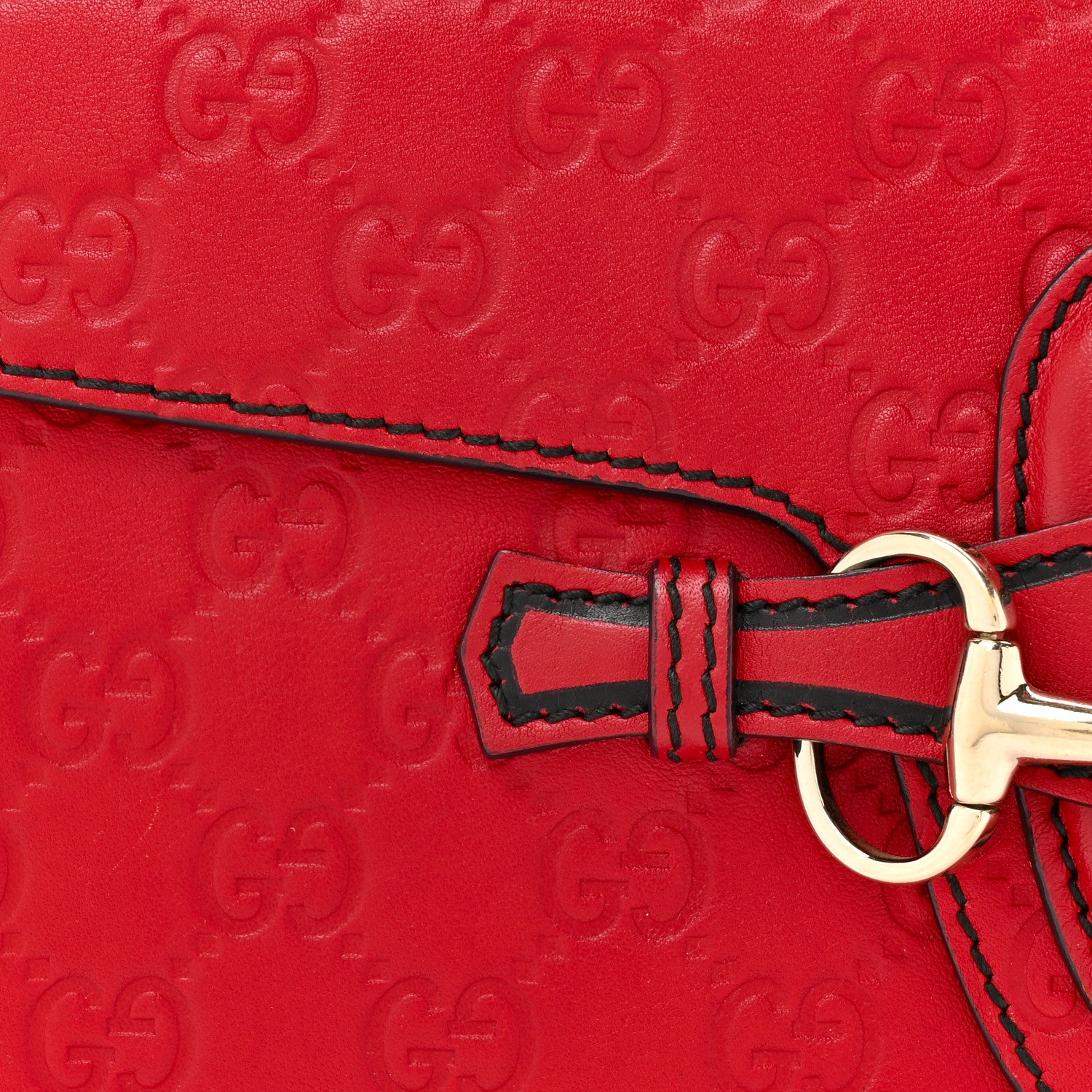 Gucci Guccissima Medium Emily Chain Shoulder Bag Red 8 of 17