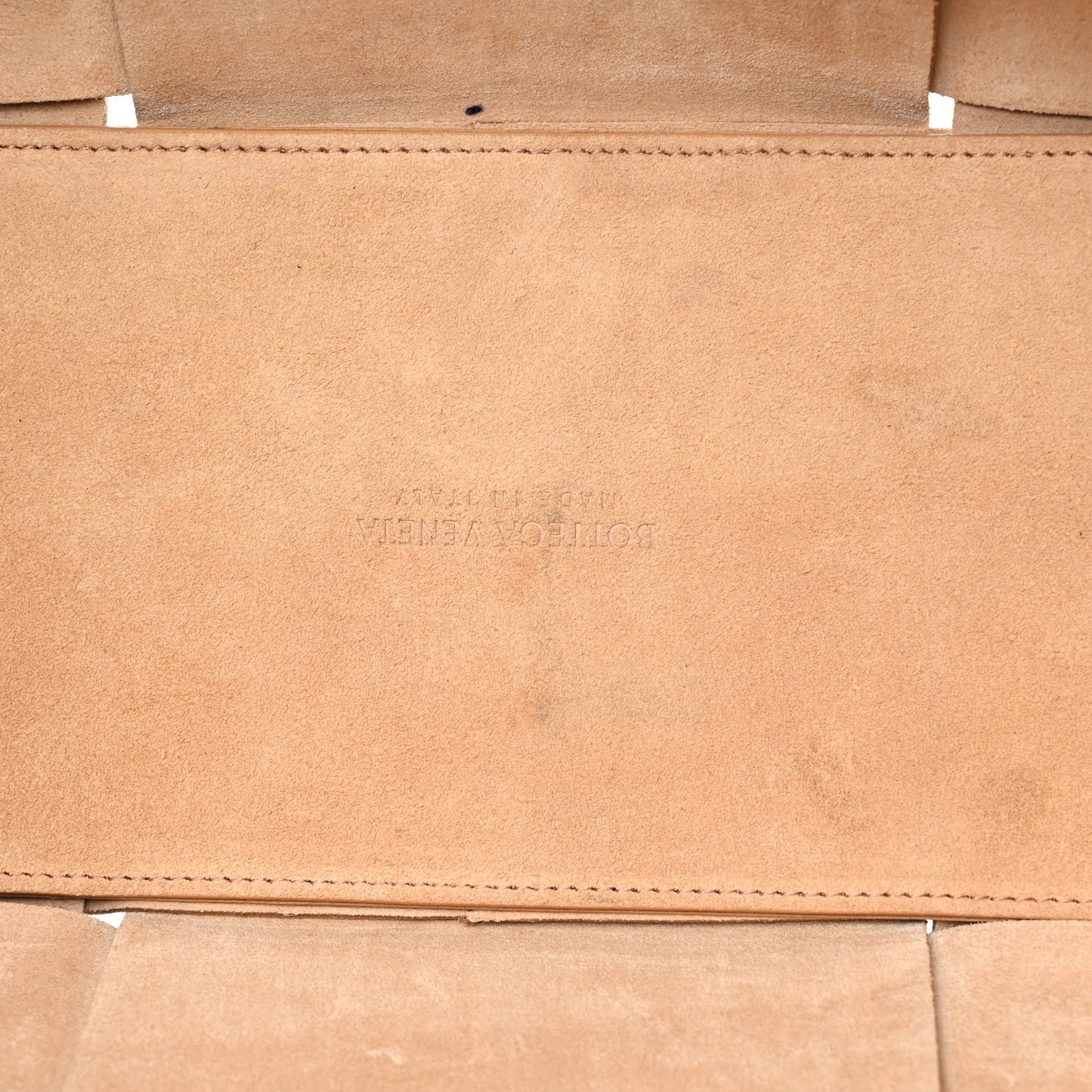 Nappa Maxi Intrecciato Medium Arco Tote Almond