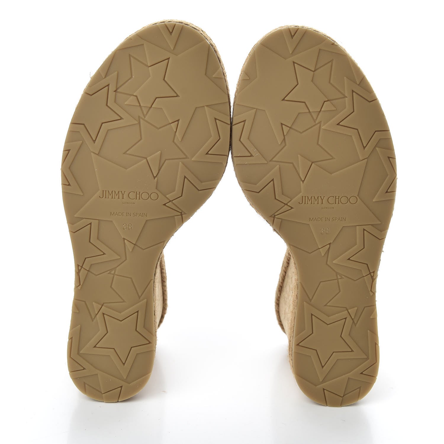 Jimmy Choo Nappa Almen Rope Cork Wedge Sandal 38 Chalk 5 of 8