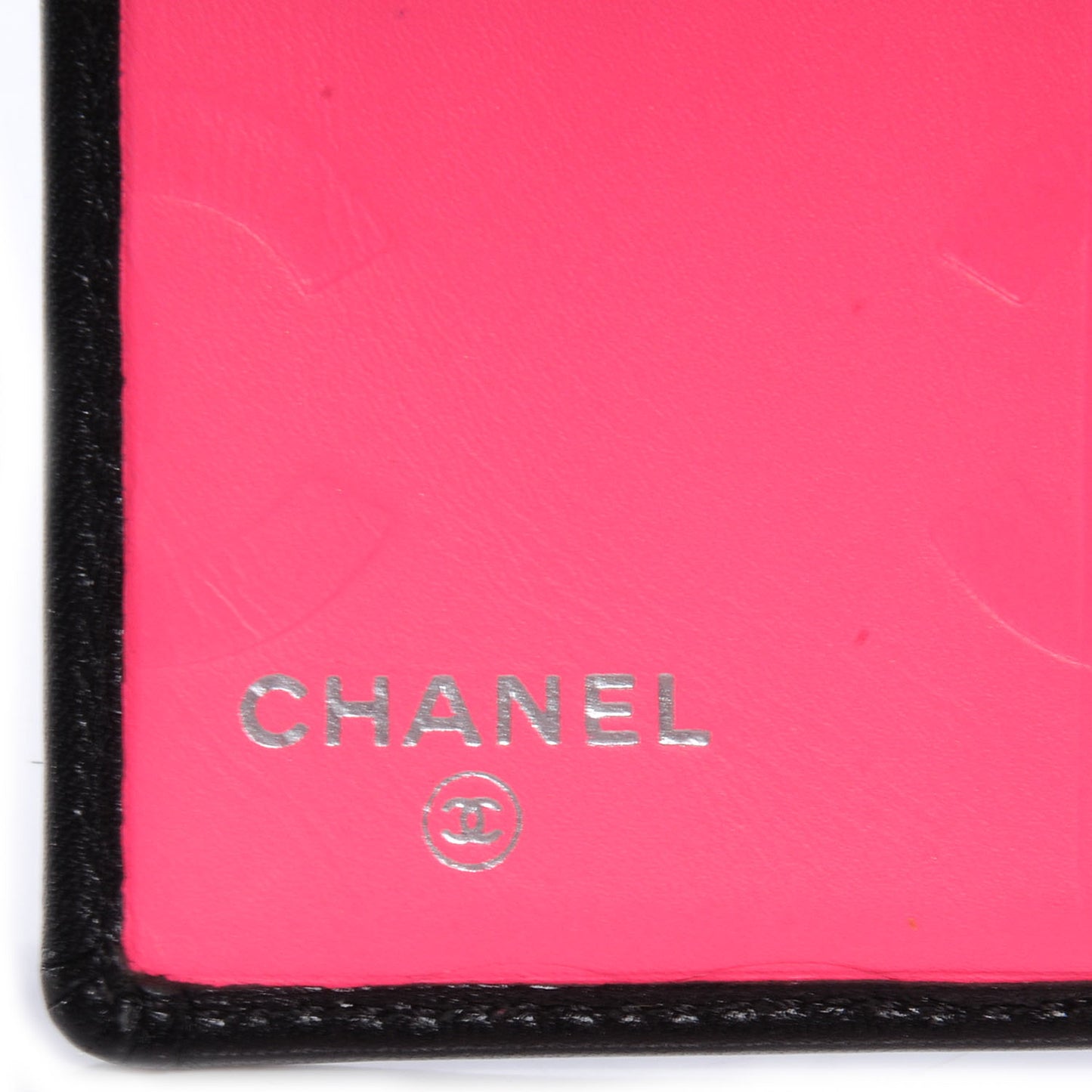 Calfskin Quilted Bi-fold Wallet Black White
