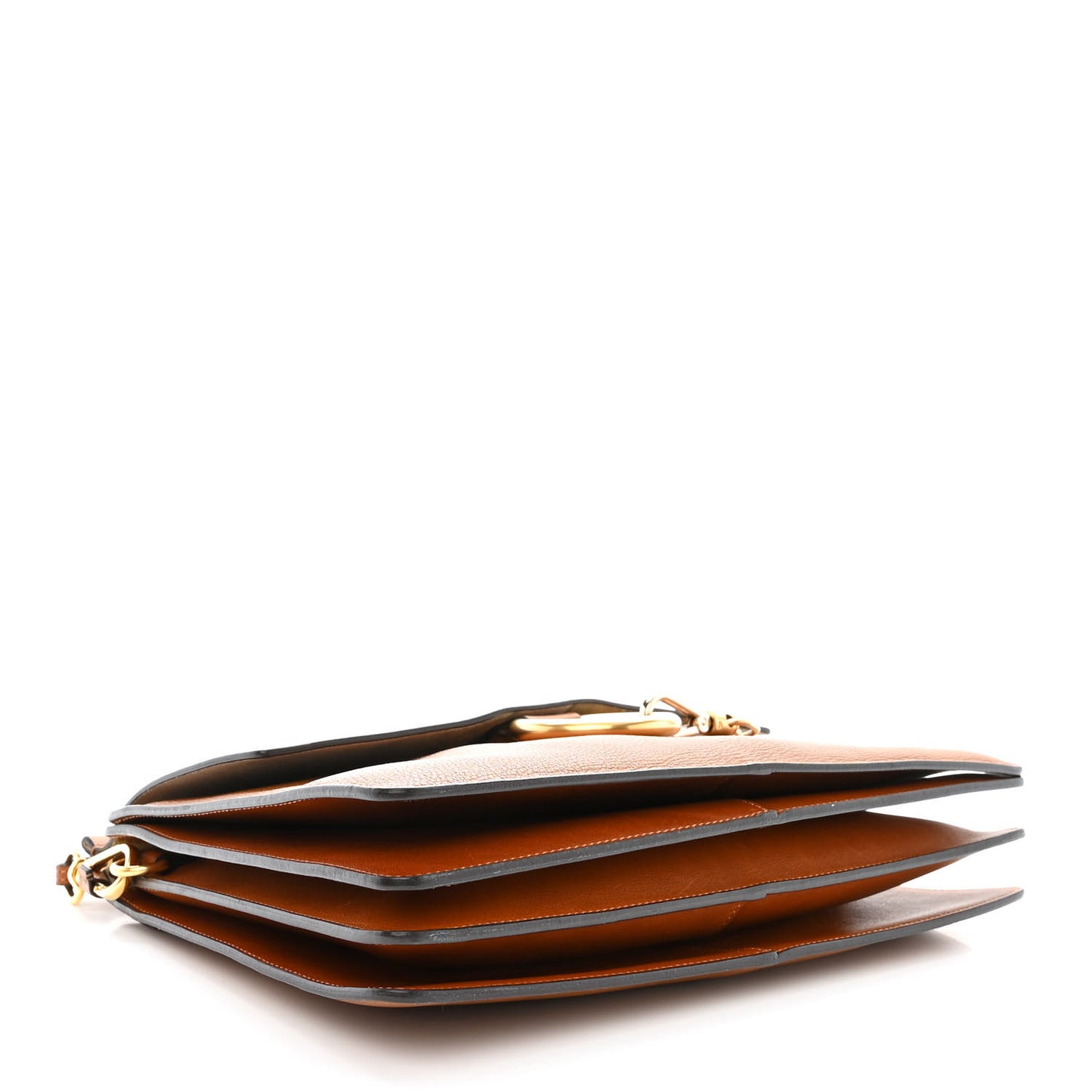 Goatskin Medium Faye Shoulder Bag Caramel
