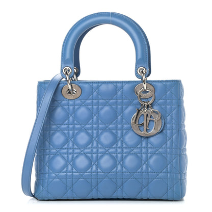 Christian Dior Lambskin Cannage Medium Lady Dior Blue Pastel 1 of 9