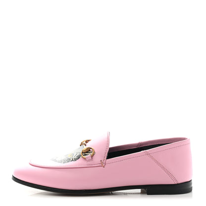 Gucci Lambskin Mystic Cat Womens Brixton Horsebit Loafers 35.5 Perfect Pink 1 of 9