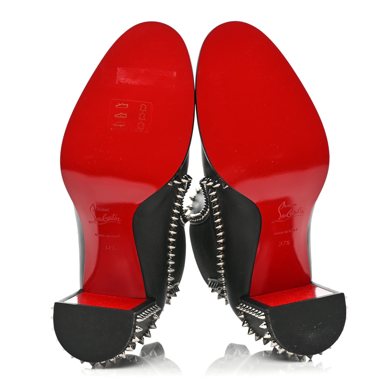 Christian Louboutin Calfskin Spikes Chelsea Outline Boots 37.5 Black 5 of 9
