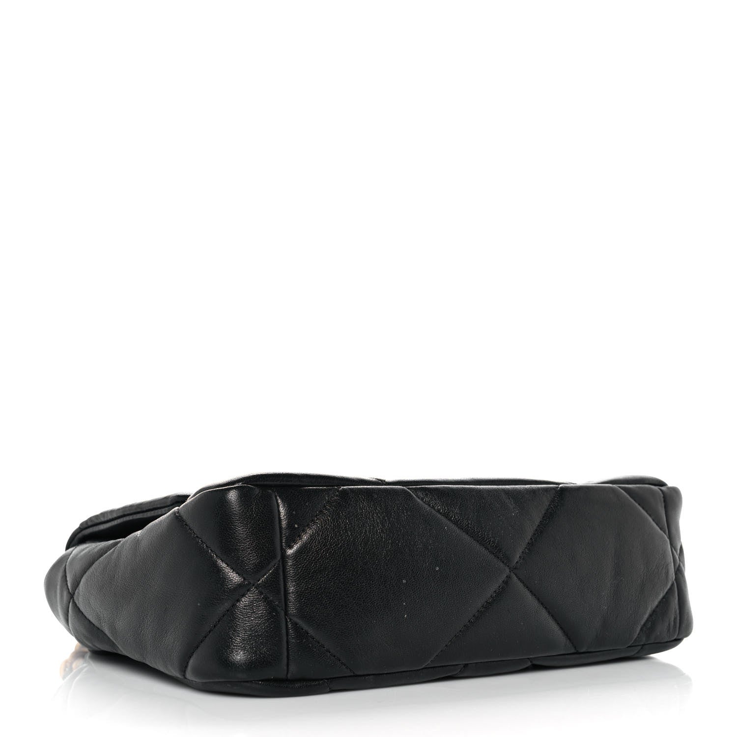 Chanel Shiny Goastskin Quilted Medium Chanel 19 Flap Black 3 of 9