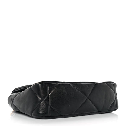 Chanel Shiny Goastskin Quilted Medium Chanel 19 Flap Black 3 of 9