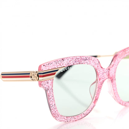 Gucci Acetate Square Frame Web Glitter GG0281S Sunglasses Pink 7 of 8