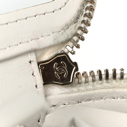 Chanel Shiny Caviar Quilted Pick Me Up Vanity Case White 10 of 11