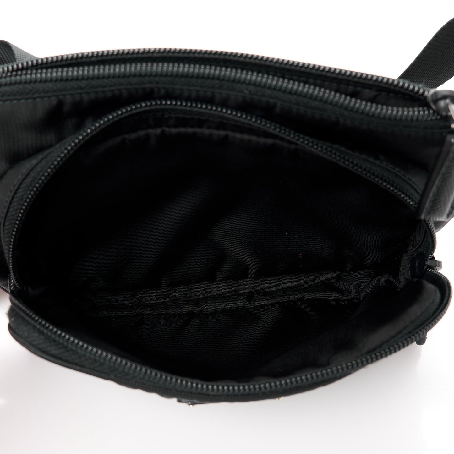 Tessuto Nylon Saffiano Belt Bag Black