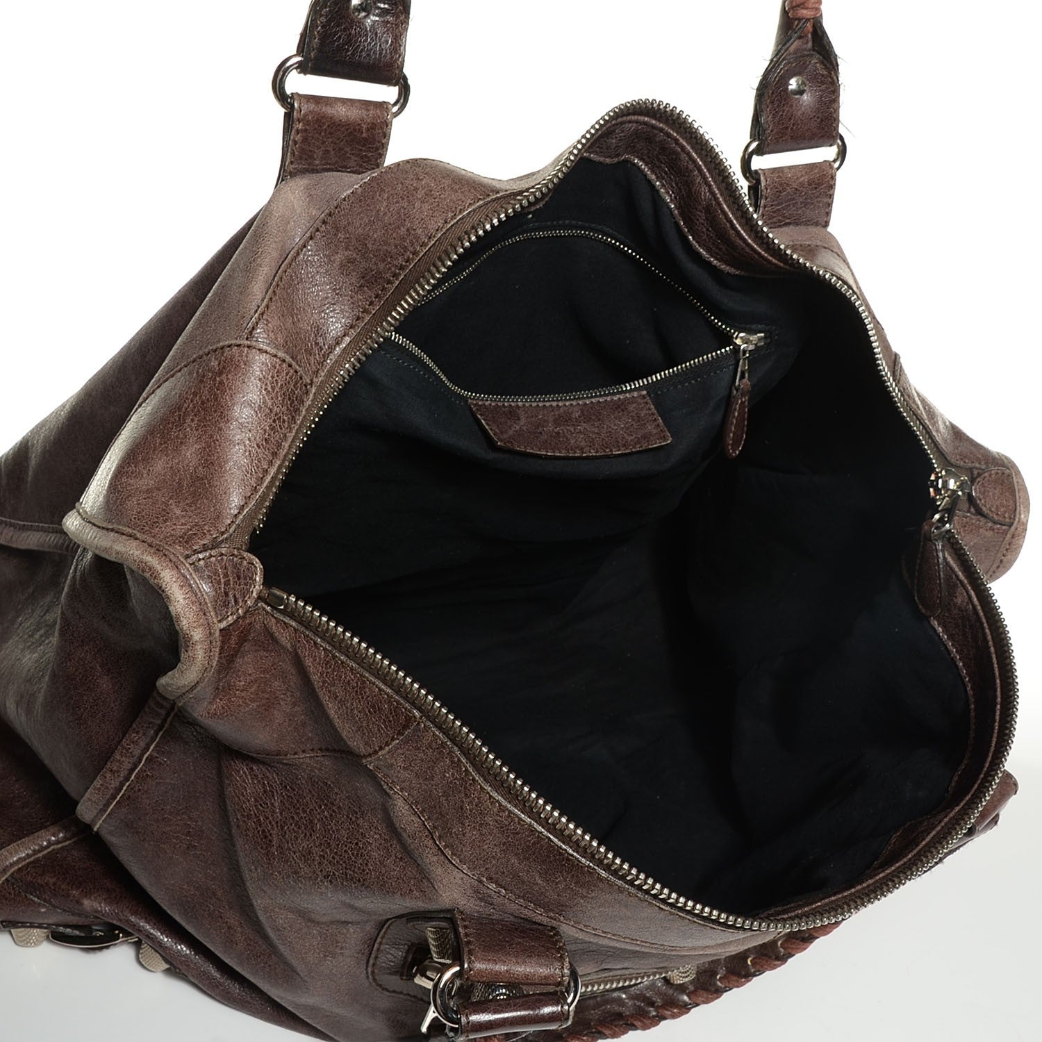 Balenciaga Agneau Giant 21 Silver Hardware Weekender Noix 5 of 9
