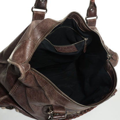 Balenciaga Agneau Giant 21 Silver Hardware Weekender Noix 5 of 9