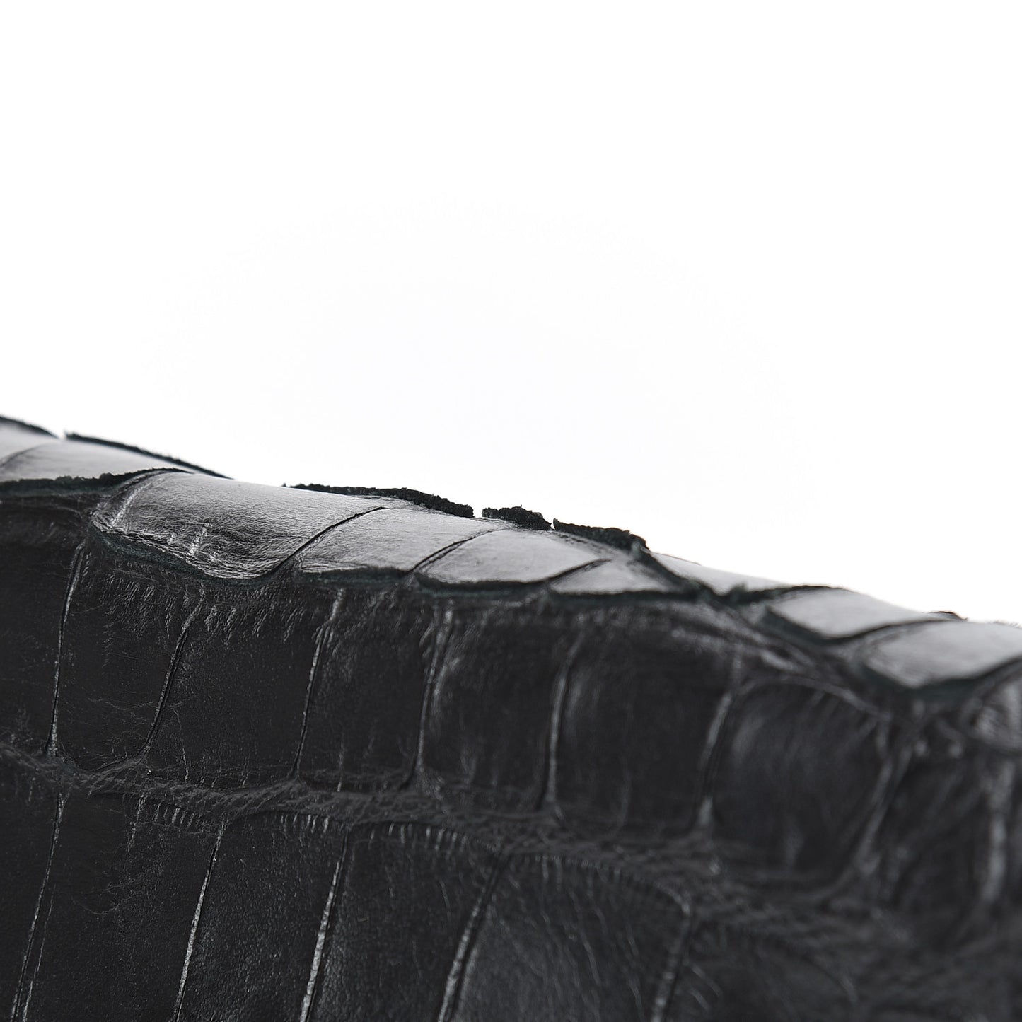 Calfskin Crocodile Embossed Bayswater Black
