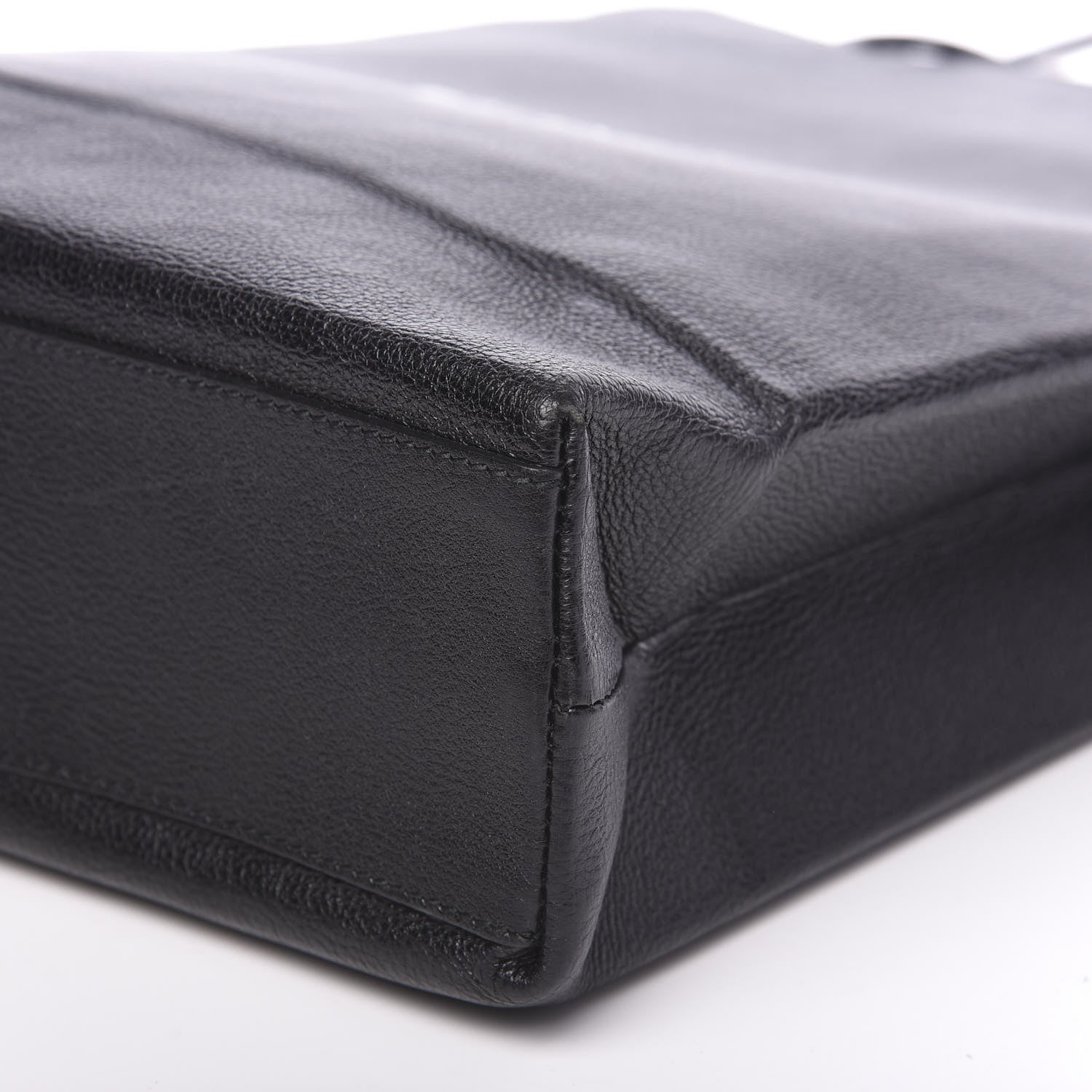 Balenciaga Calfskin Medium Logo North South Shopping Tote Black 9 of 11