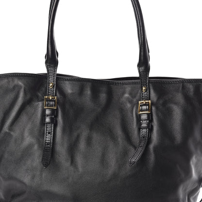 Burberry Lambskin Medium East West Tote Black 7 of 9