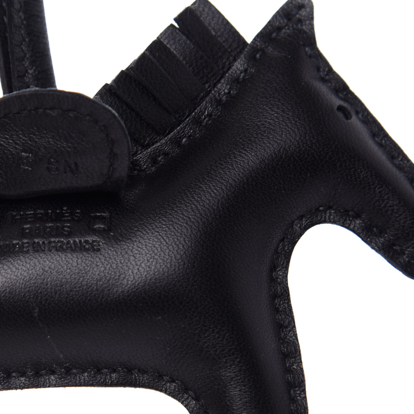 Milo Lambskin Matte Alligator Touch Grigri Rodeo Horse Bag Charm PM So Black