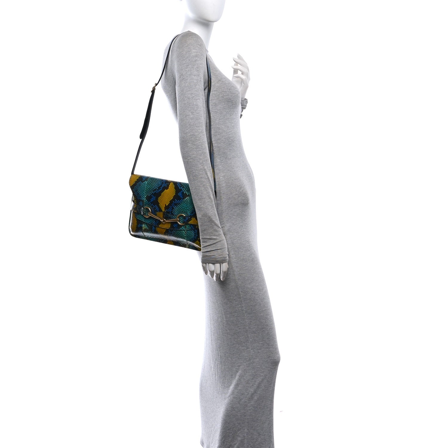 Gucci Snakeskin Bright Bit Animalier Medium Shoulder Bag Multicolor 2 of 13