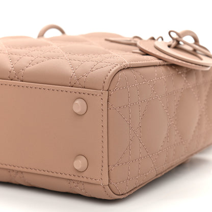 Christian Dior Ultra Matte Calfskin Cannage Mini Lady Dior Light Beige 10 of 11