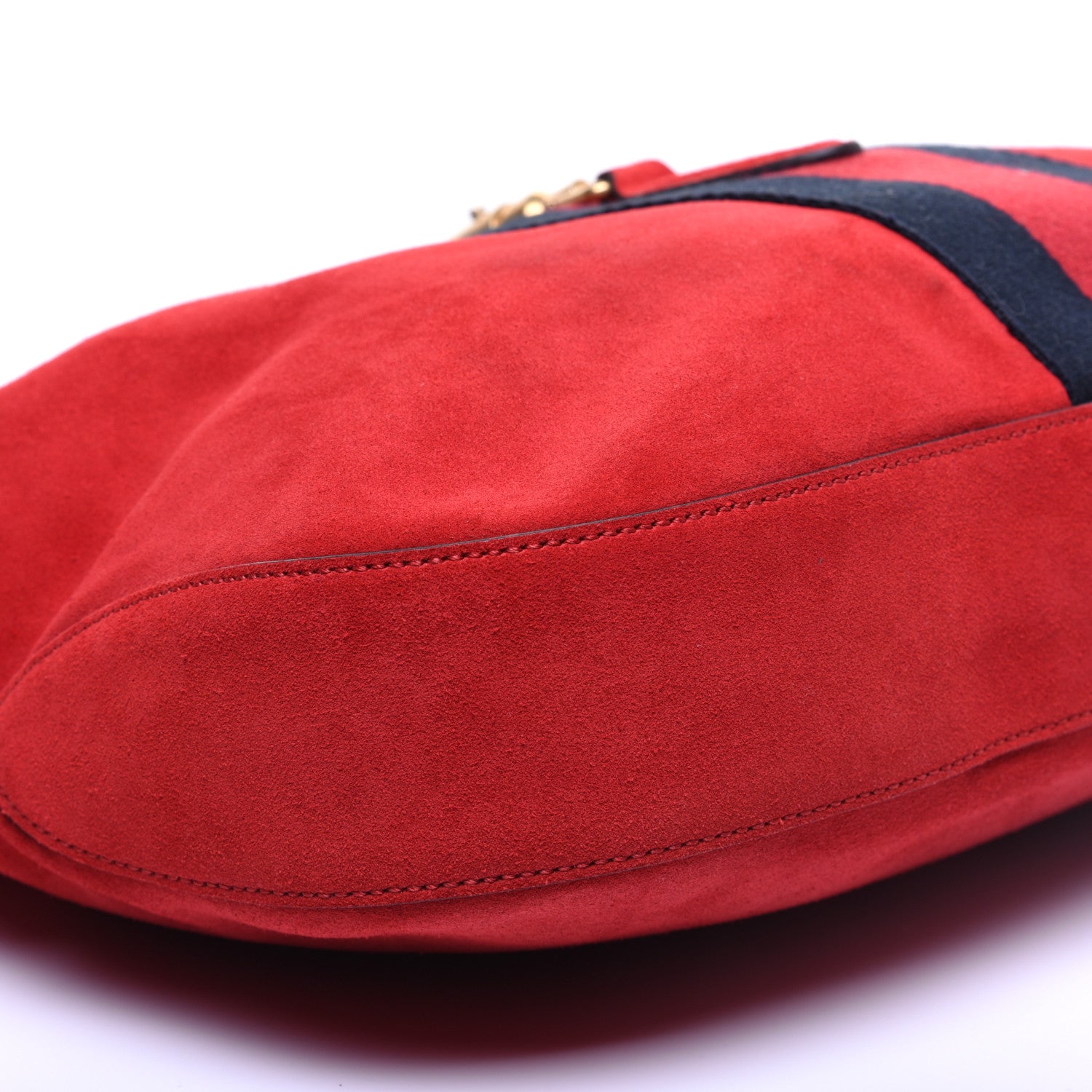 Gucci Soft Suede Web Large Jackie Hobo Red 6 of 15