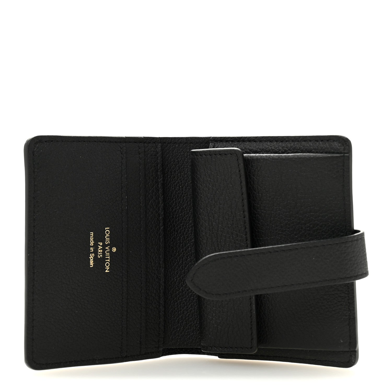 Louis Vuitton Grained Calfskin Low Key Compact Wallet Black 5 of 6