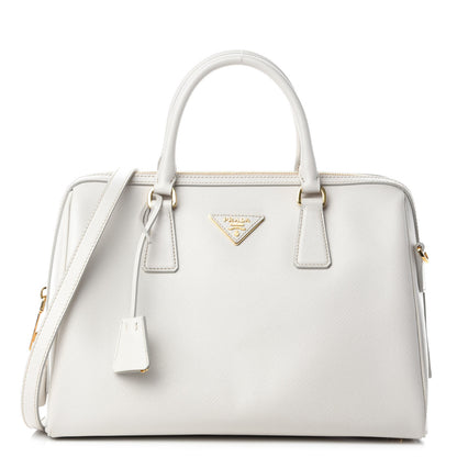 Prada Saffiano Lux Bowler Bianco 1 of 11