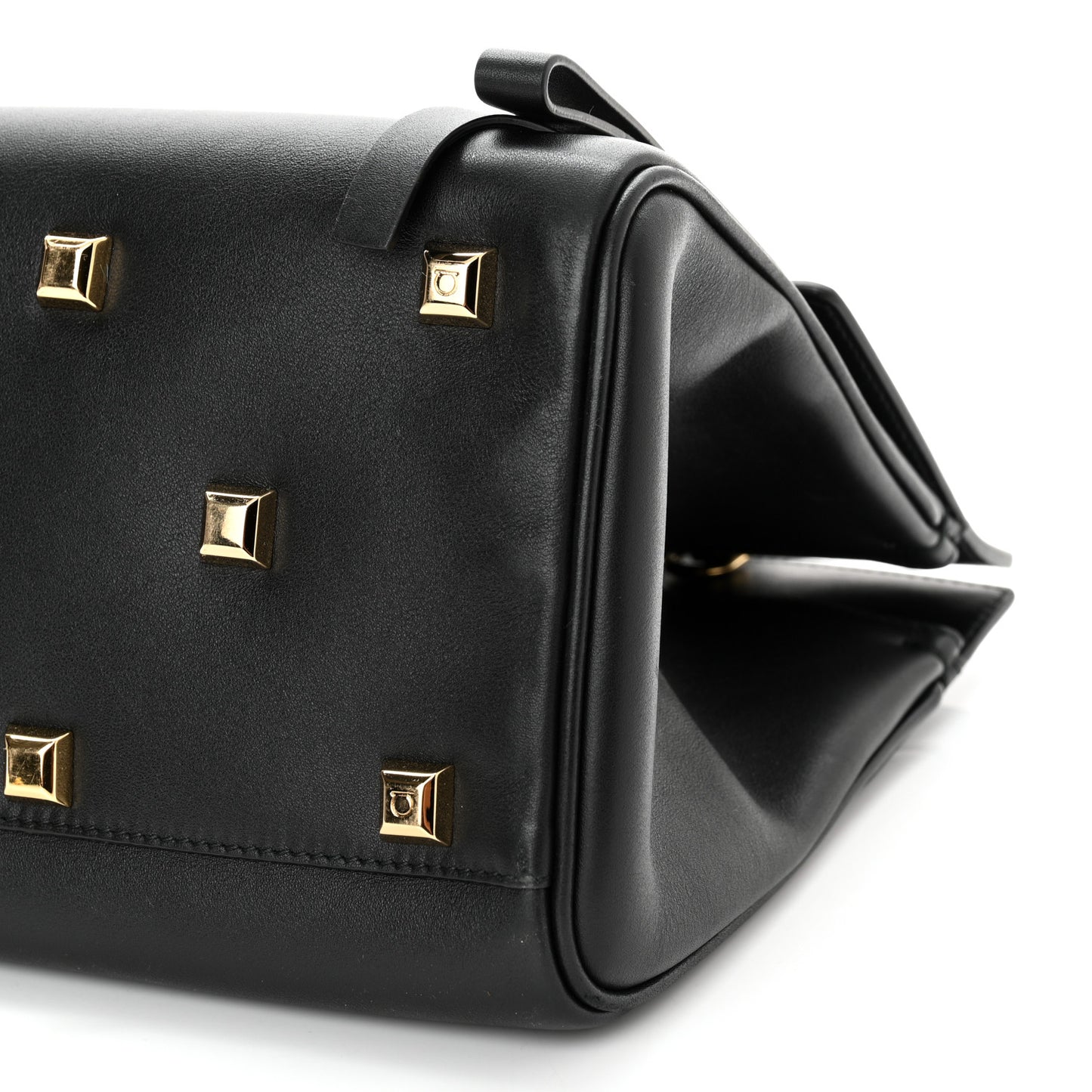 Calfskin Medium Studio Bag Black
