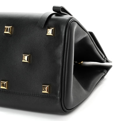 Salvatore Ferragamo Calfskin Medium Studio Bag Black 9 of 10