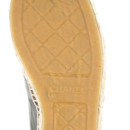 Chanel Lambskin CC Espadrilles 40 Black 7 of 9