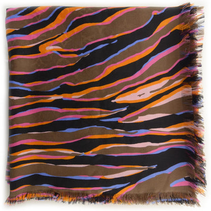 Louis Vuitton Silk Wool Zebra Shawl 1 of 5