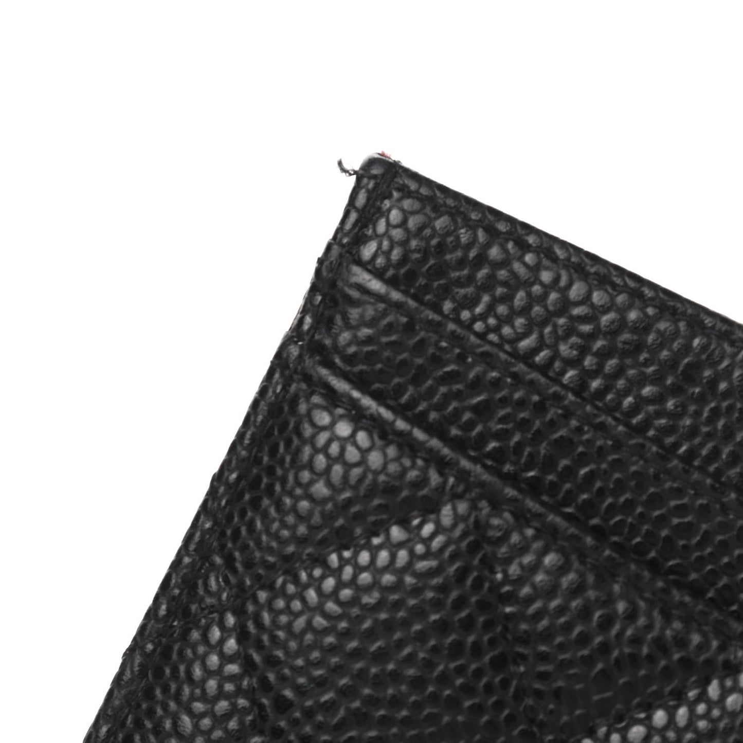 Caviar Quilted Card Holder Black