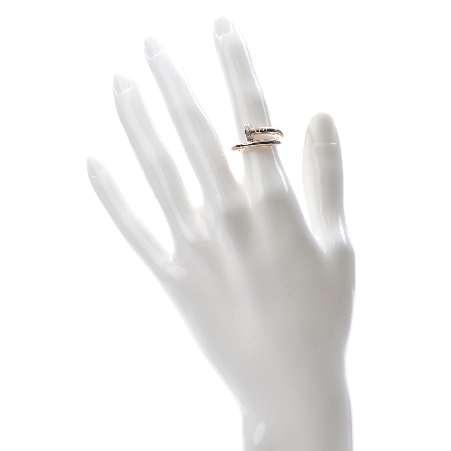 18K Pink Gold Diamond Juste Un Clou Ring 52 6