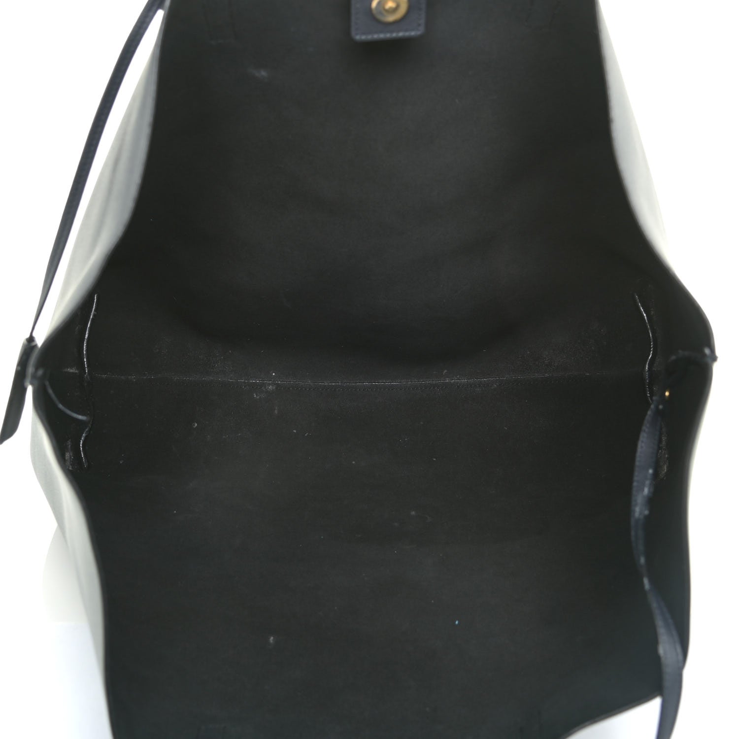 Saint Laurent Calfskin Large Shopping Tote Navy Blue 8 of 27