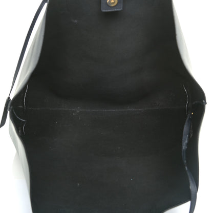 Saint Laurent Calfskin Large Shopping Tote Navy Blue 8 of 27