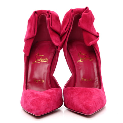 Christian Louboutin Suede Rabakate 100 Pumps 38.5 Bomba 2 of 8