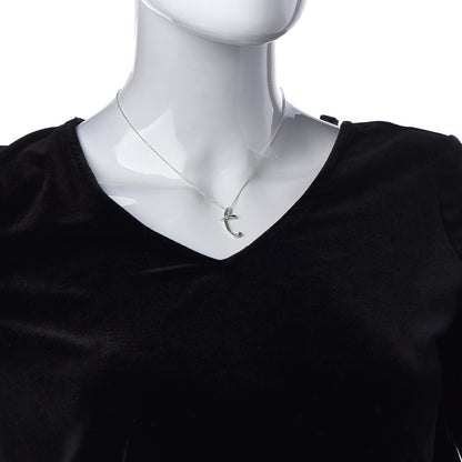 Tiffany Sterling Silver Elsa Peretti Letter "T" Pendant Necklace 2 of 6