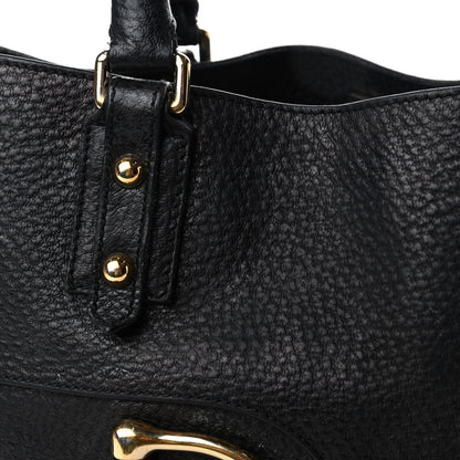 Gucci Calfskin Medium Hasler Tote Black 7 of 7