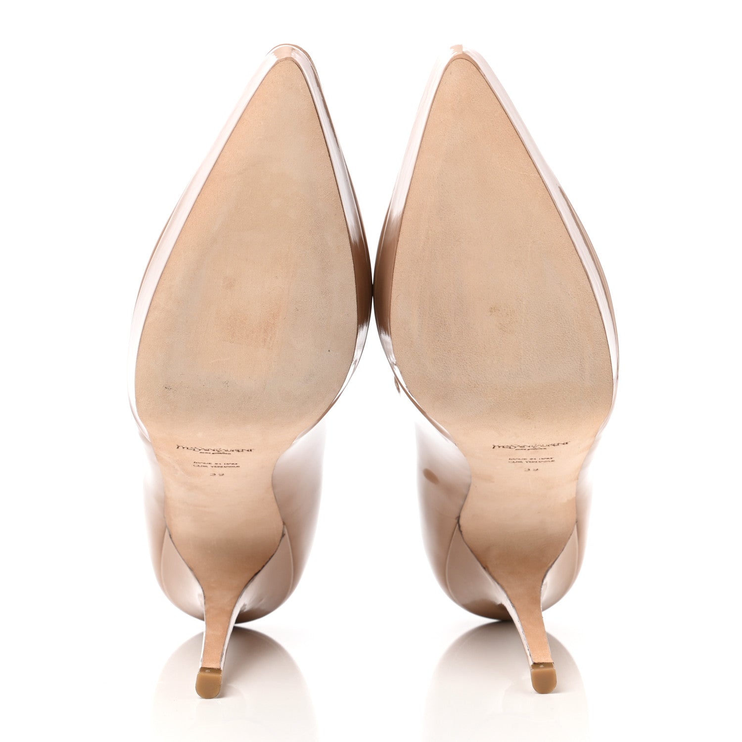 Saint Laurent Patent Lauren 100 Pumps 39 Nude 5 of 11