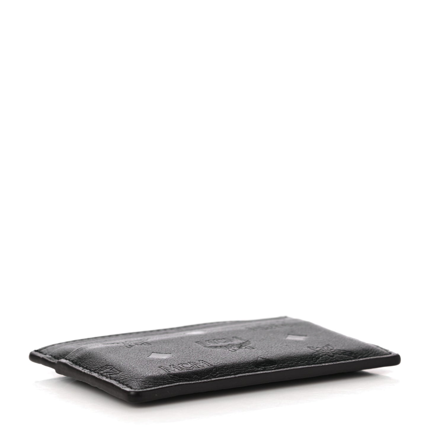 Calfskin Ottomar Monogram Mini Card Case Black