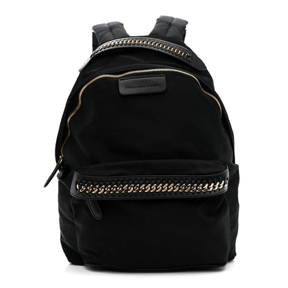 Stella McCartney Nylon Eco Alter Nappa Mini Falabella GO Backpack Black 1 of 10
