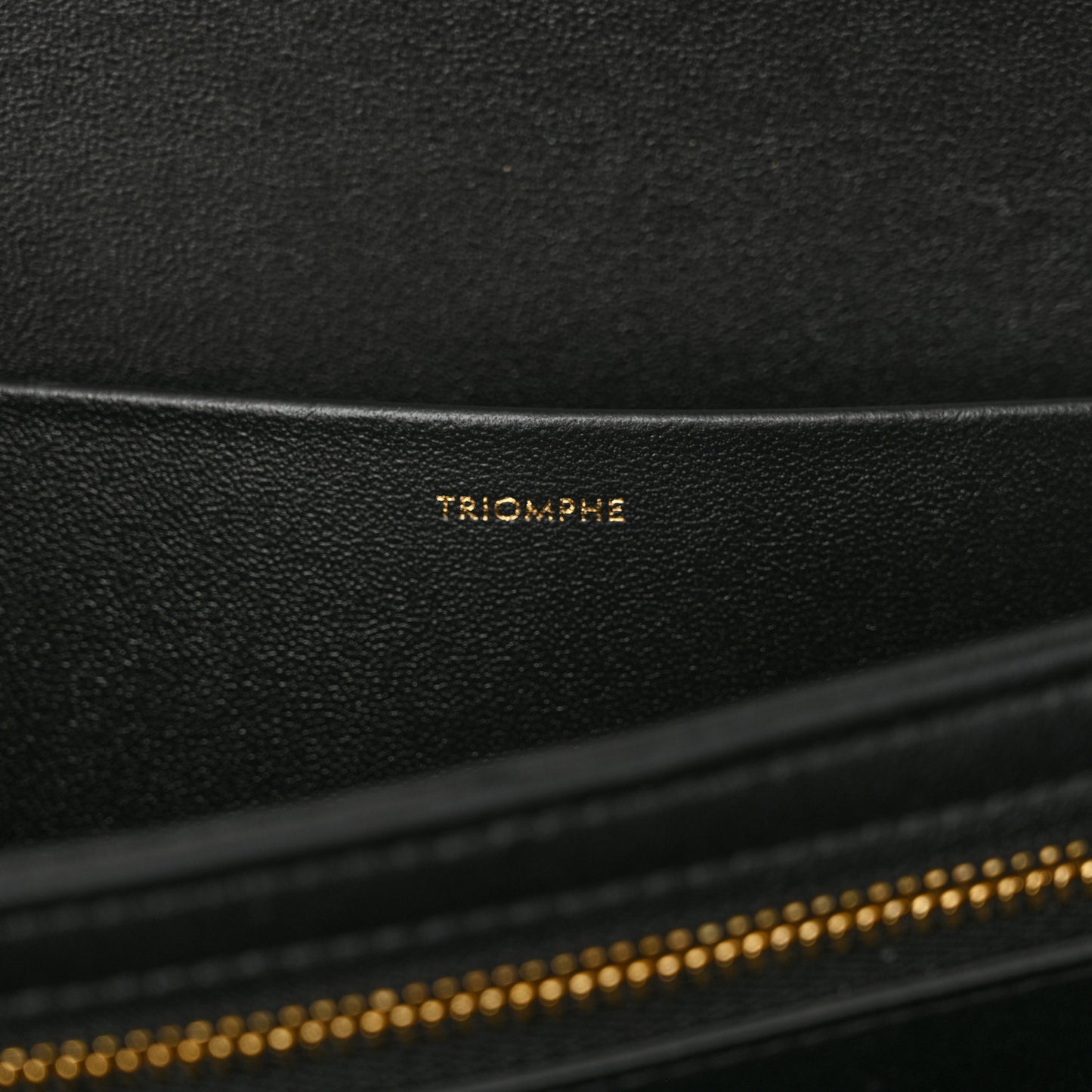Shiny Calfskin Medium Triomphe Black