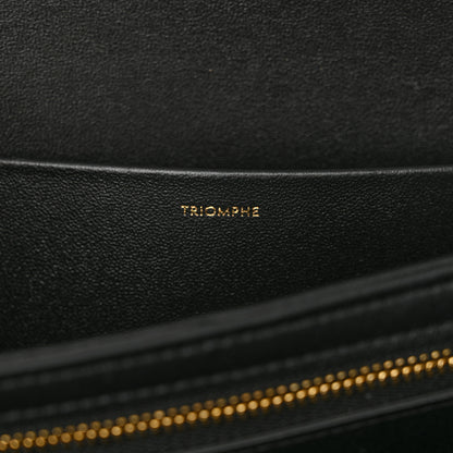 Celine Shiny Calfskin Medium Triomphe Black 6 of 11