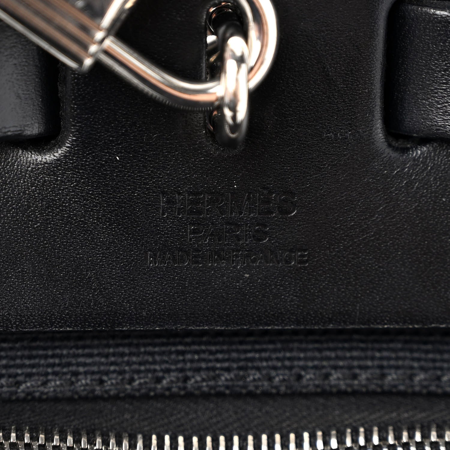 Hermes Military Toile Vache Hunter Herbag Zip PM 31 Black 6 of 9
