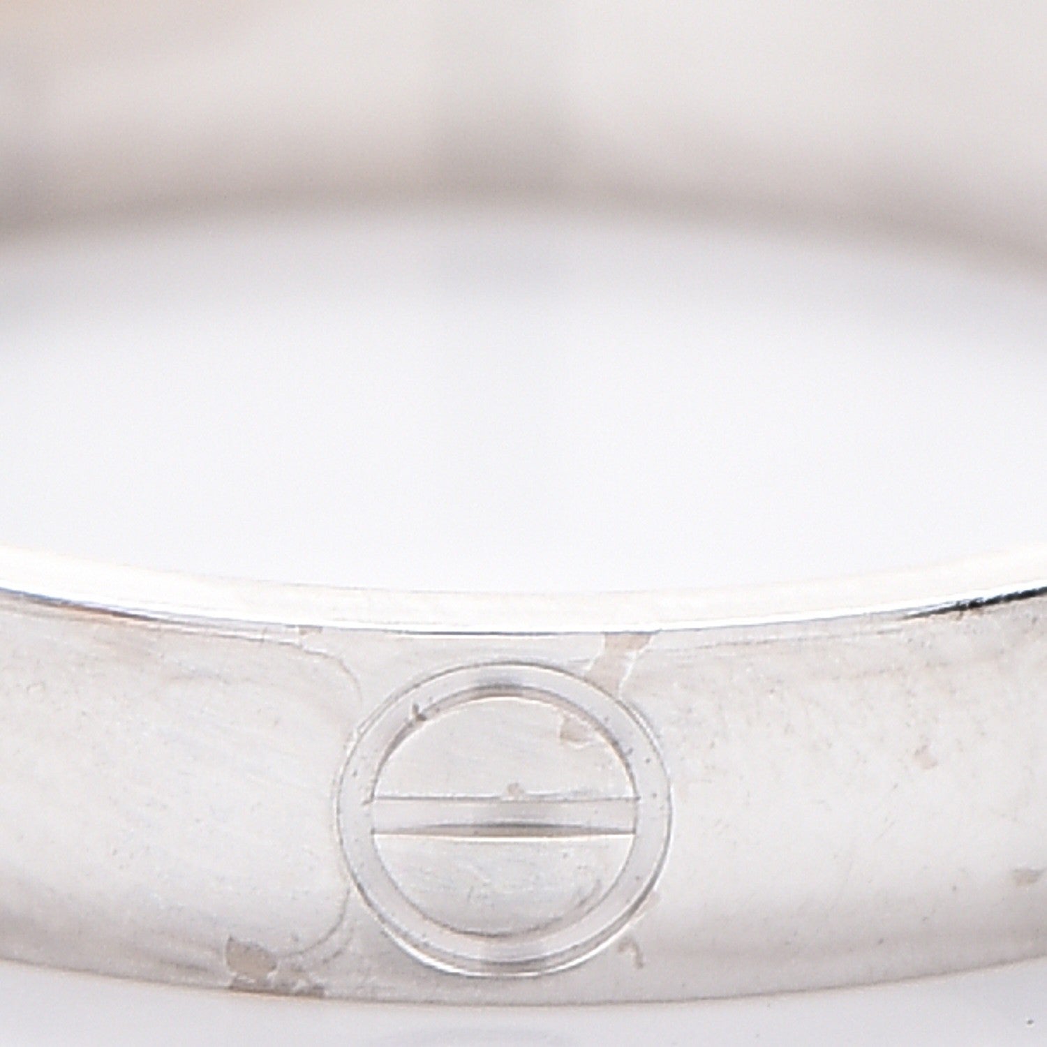 Cartier 18K White Gold 3.5mm LOVE Wedding Band Ring 56 7.5 5 of 6