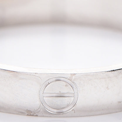 Cartier 18K White Gold 3.5mm LOVE Wedding Band Ring 56 7.5 5 of 6