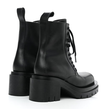 Bottega Veneta Calfskin The Lug Lace Up Ankle Boots 38.5 Black 4 of 10